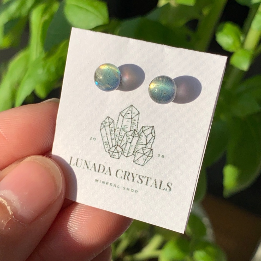 Labradorite Stud Earrings